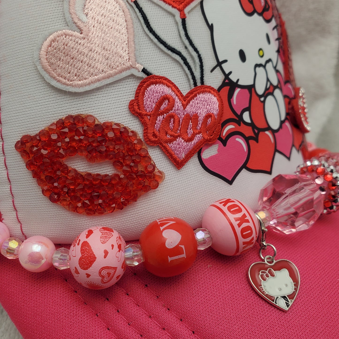 Hello Kitty - Custom Trucker Hat - Valentine's Day - Sanrio