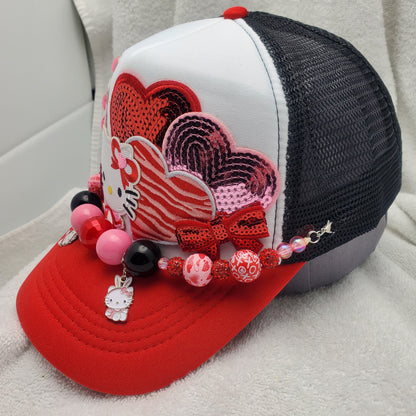 Hello Kitty - Custom Trucker Hat - Valentine's Day