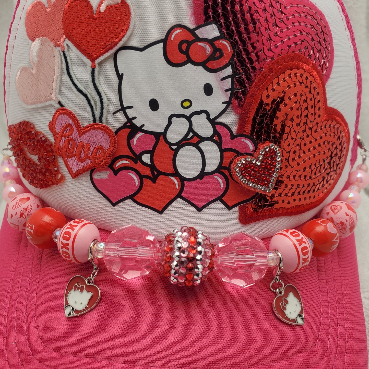 Hello Kitty - Custom Trucker Hat - Valentine's Day - Sanrio