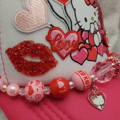 Hello Kitty - Custom Trucker Hat - Valentine's Day - Sanrio