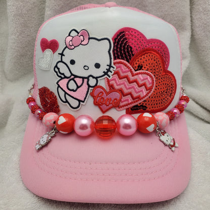 Angel Hello Kitty - Custom Trucker Hat - Valentine's Day - Sanrio - Love