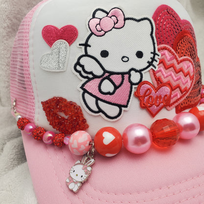 Angel Hello Kitty - Custom Trucker Hat - Valentine's Day - Sanrio - Love