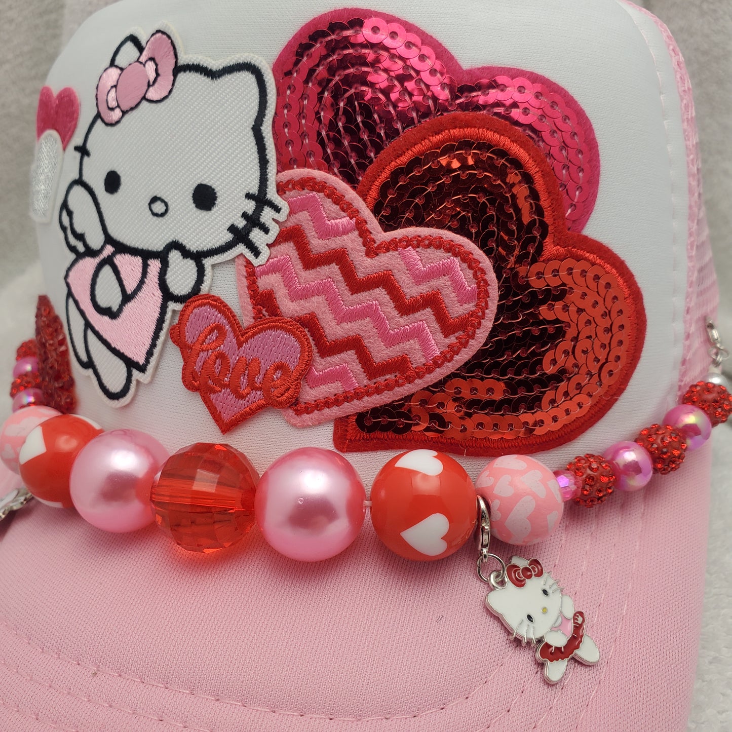 Angel Hello Kitty - Custom Trucker Hat - Valentine's Day - Sanrio - Love