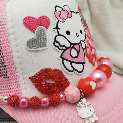 Angel Hello Kitty - Custom Trucker Hat - Valentine's Day - Sanrio - Love