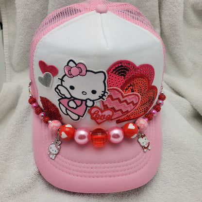 Angel Hello Kitty - Custom Trucker Hat - Valentine's Day - Sanrio - Love